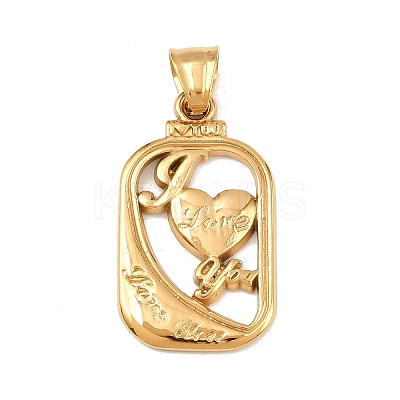 304 Stainless Steel Pendants Ion Plating(IP) STAS-K316-05G-1