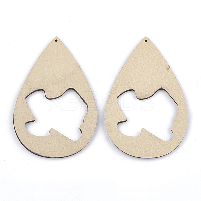 PU Leather Big Pendants X-FIND-T020-101-1