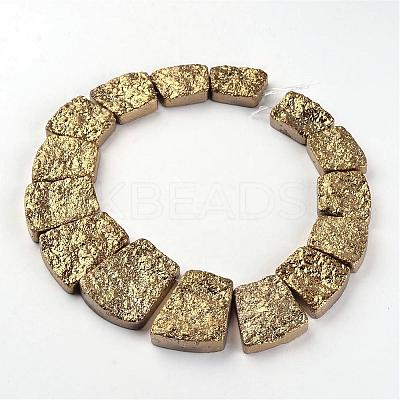 Electroplated Natural Dragon Bone Stone Graduated Beads Strands G-I177-01A-1