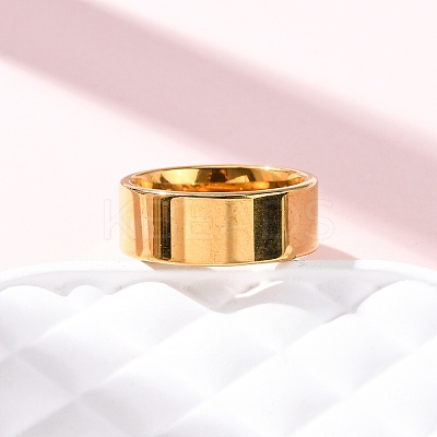 201 Stainless Steel Wide Band Finger Rings RJEW-K252-02F-G-1