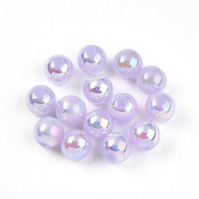 Electroplate Pearlized Glass Pearl Beads EGLA-T021-14C-06-1