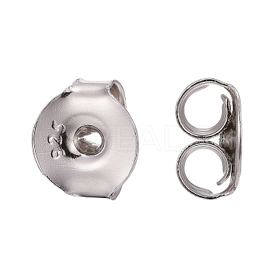 Anti-Tarnish Rhodium Plated 925 Sterling Silver Ear Nuts STER-K167-041P-1