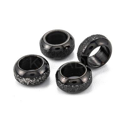 Frosted 201 Stainless Steel European Beads STAS-B020-13EB-1