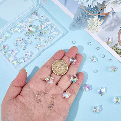 50Pcs Electroplate Glass Charms GLAA-SP0001-89-1