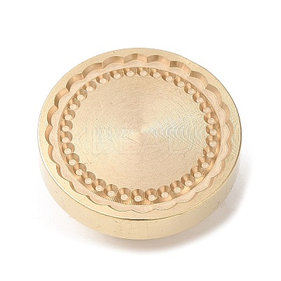 Golden Plated Wax Seal Brass Stamp Head AJEW-C031-01C-1