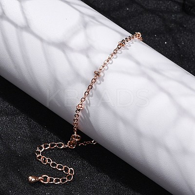 Brass Satellite Chains  Bracelets for Women BJEW-G735-19RG-1