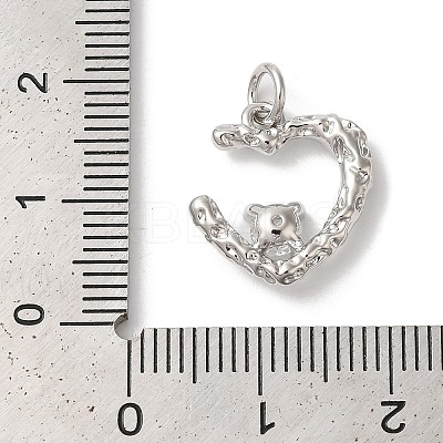 Rack Plating Brass Clear Cubic Zirconia Pendants KK-Z056-15P-1