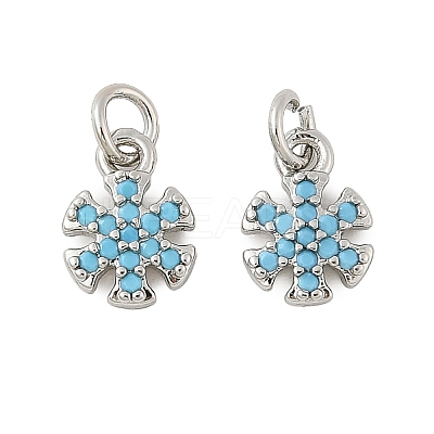Brass Micro Pave Cubic Zirconia Pendants KK-U056-12P-1
