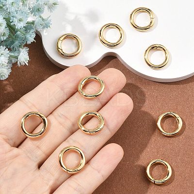 SHEGRACE Brass Spring Gate Rings XGR0009G-10G-1