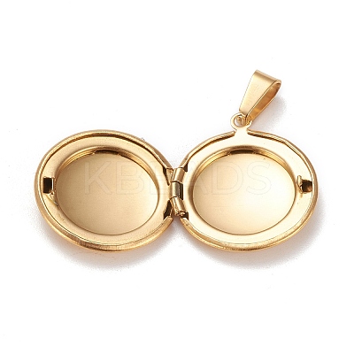 Ion Plating(IP) 316 Stainless Steel Locket Pendants LS-STAS-K197-07G-1