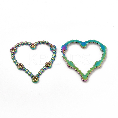 Ion Plating(IP) 304 Stainless Steel Linking Ring Rhinestone Settings STAS-A070-27MC-1