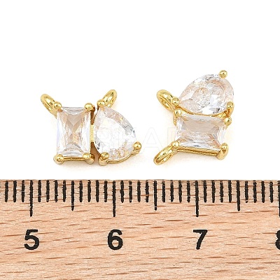 Brass Pave Cubic Zirconia Charms CU-CBA6A75-03G-09-1
