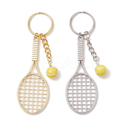 304 Stainless Steel Alloy Acrylic Tennis Keychain KEYC-JKC01218-1