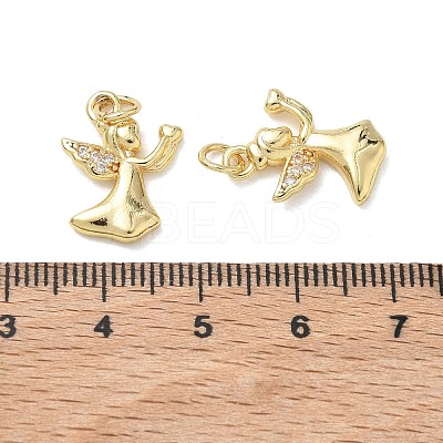 Brass Micro Pave Cubic Zirconia Pendants KK-T085-15B-G-1