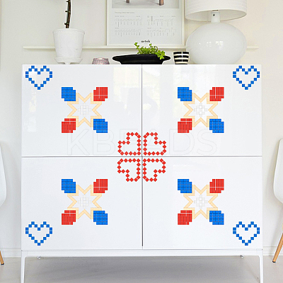 AHADEMAKER 7 Sets 7 Colors Acrylic Self-Adhesive Mosaic Tiles AJEW-GA0005-51-1