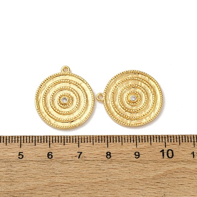 Brass Micro Pave Cubic Zirconia Pendants KK-D388-08G-1