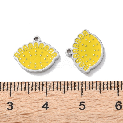 304 Stainless Steel Enamel Charms STAS-M102-27P-1