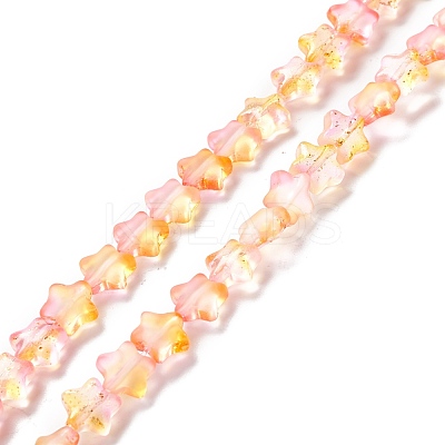 Transparent Glass Beads Strand GLAA-F112-04I-1