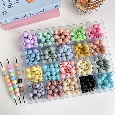 Opaque Acrylic Beads OACR-N138-21-1