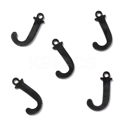 304 Stainless Steel Alphabet Charms STAS-H122-J-EB-1