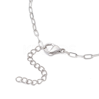2.5MM 304 Stainless Steel Paperclip Chain Slider Necklace Making AJEW-JB01408-1