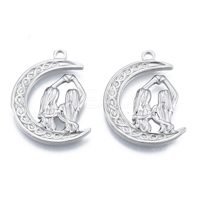 Non-Tarnish 201 Stainless Steel Pendants STAS-N098-195P-1