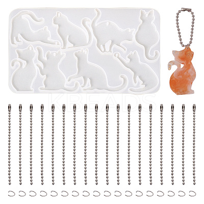 1Pc Cat Pendant Silicone Mold DIY-TA0006-20-1