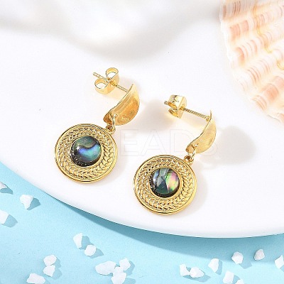 304 Stainless Steel Dangle Stud Earring for Women EJEW-JE07347-1