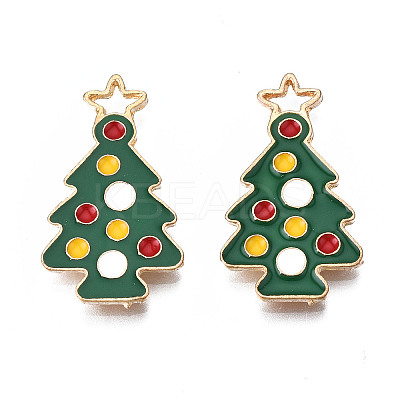 Rack Plating Alloy Enamel Pendants X-ENAM-T011-150-1