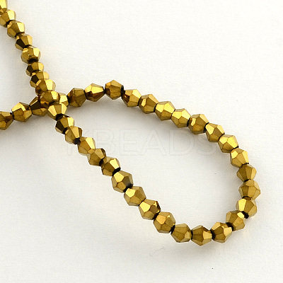 Electroplate Glass Bead Strands EGLA-R094-3mm-01-1