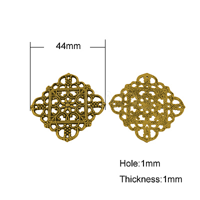 Tibetan Style Filigree Joiners LS-TIBEP-A2690-AG-LF-1