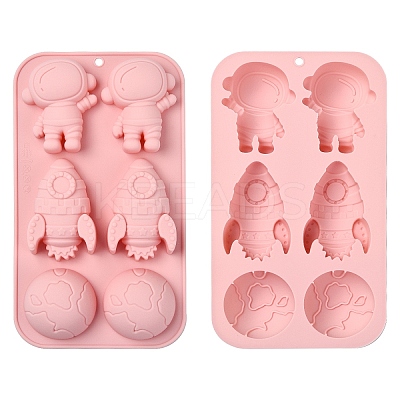 1Pc Astronaut Rocket Hemisphere DIY Silicone Molds DIY-YW0012-17-1