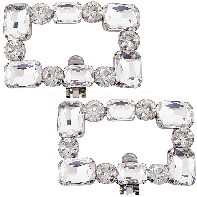 2Pcs Alloy Rhinestone Shoe Decoration AJEW-GF0008-72-1