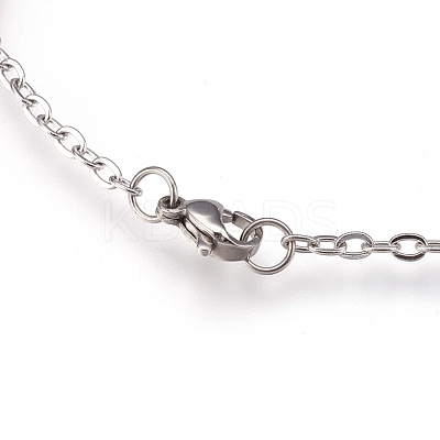Tarnish Resistant 304 Stainless Steel Charm Bracelets BJEW-G596-13P-1