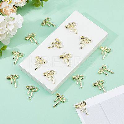 24Pcs Rack Plating Alloy Rhinestone Pendants FIND-DC0007-70-1