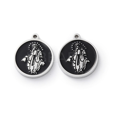 304 Stainless Steel Enamel Charms STAS-M102-19P-03-1