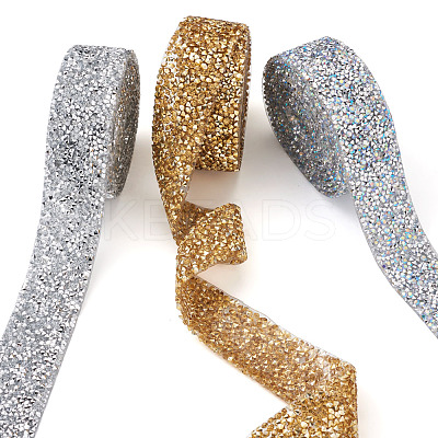 Glitter Resin Hotfix Rhinestone(Hot Melt Adhesive On The Back) OCOR-TA0001-14-1