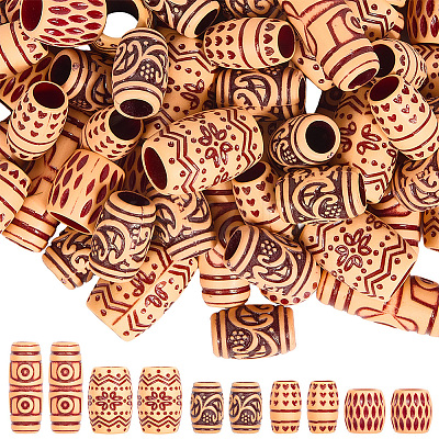 100Pcs 5 Styles Plastic Hair Coil Cuffs FIND-SC0014-92-1