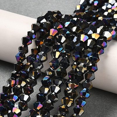 Transparent Electroplate Glass Beads Strands LS-GLAA-F029-3mm-A02-1