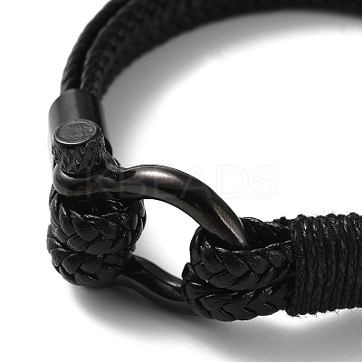 Microfiber Braided Cord Bracelet BJEW-F460-08B-1-1