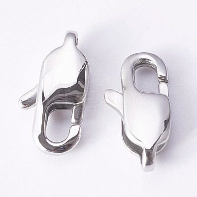 Tarnish Resistant 304 Stainless Steel Lobster Claw Clasps LS-STAS-P190-06-1