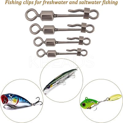 40Pcs 4 Style Brass Fishing Quick Change Clip FIND-FH0004-43-1