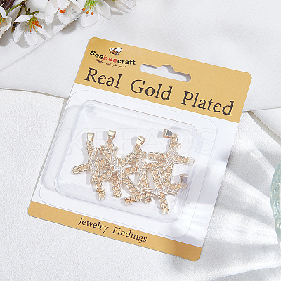 Rack Plating Brass Micro Pave Cubic Zirconia Pendants KK-BBC0017-92B-1