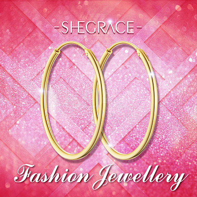 925 Sterling Silver Hoop Earrings JE670B-02-1