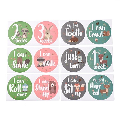 Newborn Monthly Milestone Stickers DIY-H127-B16-1