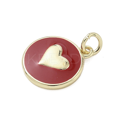 Brass Enamel Pendants LS-KK-K368-10G-02-1