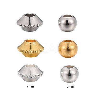 900Pcs 6 Style Brass Spacer Beads KK-ZZ0001-15-1