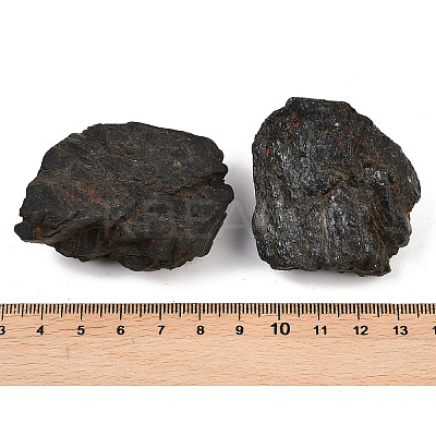 Rough Raw Natural Black Tourmaline Beads G-K314-04-1