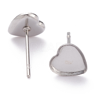 Non-Tarnish 304 Stainless Steel Stud Earring Settings STAS-J032-13-1