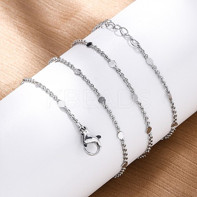 1MM Brass Cable Chain Necklace for Women Men KK-P302-02P-1